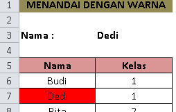 Menandai Nama Siswa Sesuai Pilihan Dengan Conditional Formatting Excel